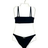 Black Crinkle Knit GIGI Bikini / HUNZA G - One Size