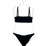 Black Crinkle Knit GIGI Bikini / HUNZA G - One Size