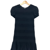 Black Crinkled Stretch Crepe Mini Dress / ISABEL MARANT - Size 1