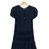 Black Crinkled Stretch Crepe Mini Dress / ISABEL MARANT - Size 1