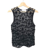 Black Crochet Sleeveless KAME Tank Top / CHRISTIAN WIJNANTS - Size M