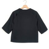 Black Crystal Collar Embellished Top / 3.1 PHILLIP LIM - Size 4