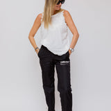 Black Cuffless LOGO-print Nylon Sweatpants / AMBUSH - Size S