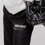 Black Cuffless LOGO-print Nylon Sweatpants / AMBUSH - Size S