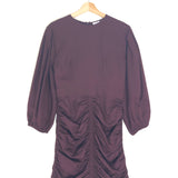 Black Currant SASHA Ruched Twill Mini Dress / RHODE - Size M