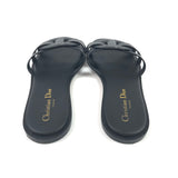 Black D-CLUB Calfskin Leather Sandal Slides / CHRISTIAN DIOR - Size 36