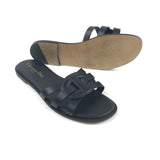 Black D-CLUB Calfskin Leather Sandal Slides / CHRISTIAN DIOR - Size 36