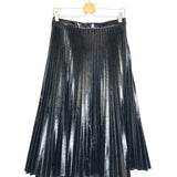 Black DAPHNE Faux Leather Pleated Skirt / PROENZA SCHOULER - Size US 6