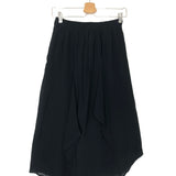 Black DARNAE Cotton and Silk-blend Crepon Midi Skirt / ISABEL MARANT - Size 0