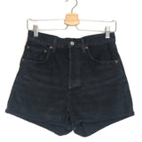 Black DEE High Rise Denim Shorts / AGOLDE - Size 26