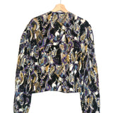 Black DENA Wrap-effect Printed Crepe de Chine Blouse / IRO - Size 40