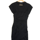 Black Draped Bustier Side Zip T-shirt Mini Dress / ALEXANDER WANG - Size US 2