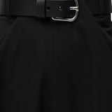 Black Draped Panel Straight-leg Cotton Trousers / LOEWE - Size 36
