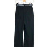 Black Draped Panel Straight-leg Cotton Trousers / LOEWE - Size 36