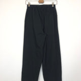 Black Elastic Waist Cotton Pants - One Size