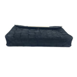 Black Embossed Hair Envelope Clutch / BALENCIAGA