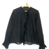 Black Embroidered Eyelet Long Sleeves Blouse / ISABEL MARANT - Size 38