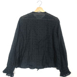 Black Embroidered Eyelet Long Sleeves Blouse / ISABEL MARANT - Size 38