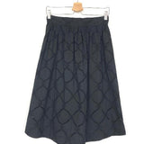 Black Embroidered Midi Skirt / IRIS & INK - Size UK 8