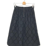 Black Embroidered Midi Skirt / IRIS & INK - Size UK 8