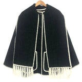 Black Embroidered Scarf Wool Jacket / TOTEME - Size 36