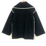 Black Embroidered Scarf Wool Jacket / TOTEME - Size 36