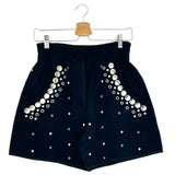 Black ESYTIS Studded Cotton/Silk Paperbag Shorts / ISABEL MARANT - Size 36
