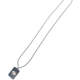 Black Evil Eye Amulet on Steel Chain Necklace / ILEANA MAKRI