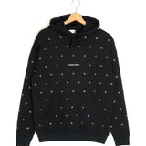 Black Eyelet Detail Hoodie Sweater / SAINT LAURENT - Size S