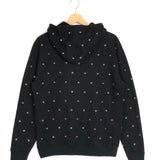 Black Eyelet Detail Hoodie Sweater / SAINT LAURENT - Size S