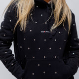 Black Eyelet Detail Hoodie Sweater / SAINT LAURENT - Size S