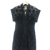 Black Eyelet Floral Lace Dress / SANDRO - Size 36