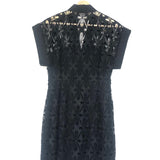 Black Eyelet Floral Lace Dress / SANDRO - Size 36