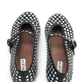 Black Strass Lambskin Ballet Flats / ALAIA - Size 39