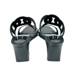 Black FIGARI 55 Leather Wedge Sandals / HERMES - Size 38.5