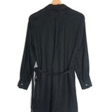 Black FIONA Tie-waist Linen Wrap Dress / XIRENA - Size XS