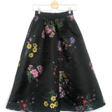 Black Floral Jacquard Skirt / ERDEM X H&M - Size 34