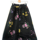 Black Floral Jacquard Skirt / ERDEM X H&M - Size 34