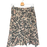 Black Floral Print Ruffled Midi Skirt / ISABEL MARANT - Size 38