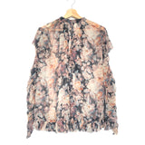 Black Floral-print Silk Blouse / ZIMMERMANN - Size 1