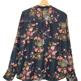 Black Floral Printed Silk Blouse / ISABEL MARANT - Size 38