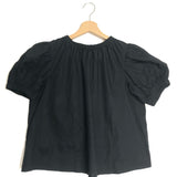 Black FRANCES Cotton Poplin Top / ULLA JOHNSON - Size US 6