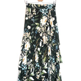 Black GARDENIA Floral Ruffled Midi Skirt / BAMBAH - Size UK 10