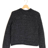 Black GASPARD Shiny Knitted Cardigan / BA&SH - Size 1