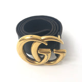 Black GG Marmont Wide Belt (4cm) / GUCCI - Size 75 CM