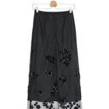 Black GRACE Embroidered Tulle Maxi Skirt / SOEUR - Size 34