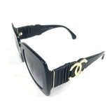 Black Gradient Square Sunglasses / CHANEL