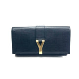 Black Grained Leather ChYc Clutch / YVES SAINT LAURENT