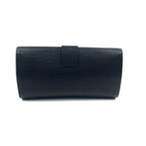 Black Grained Leather ChYc Clutch / YVES SAINT LAURENT