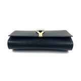 Black Grained Leather ChYc Clutch / YVES SAINT LAURENT